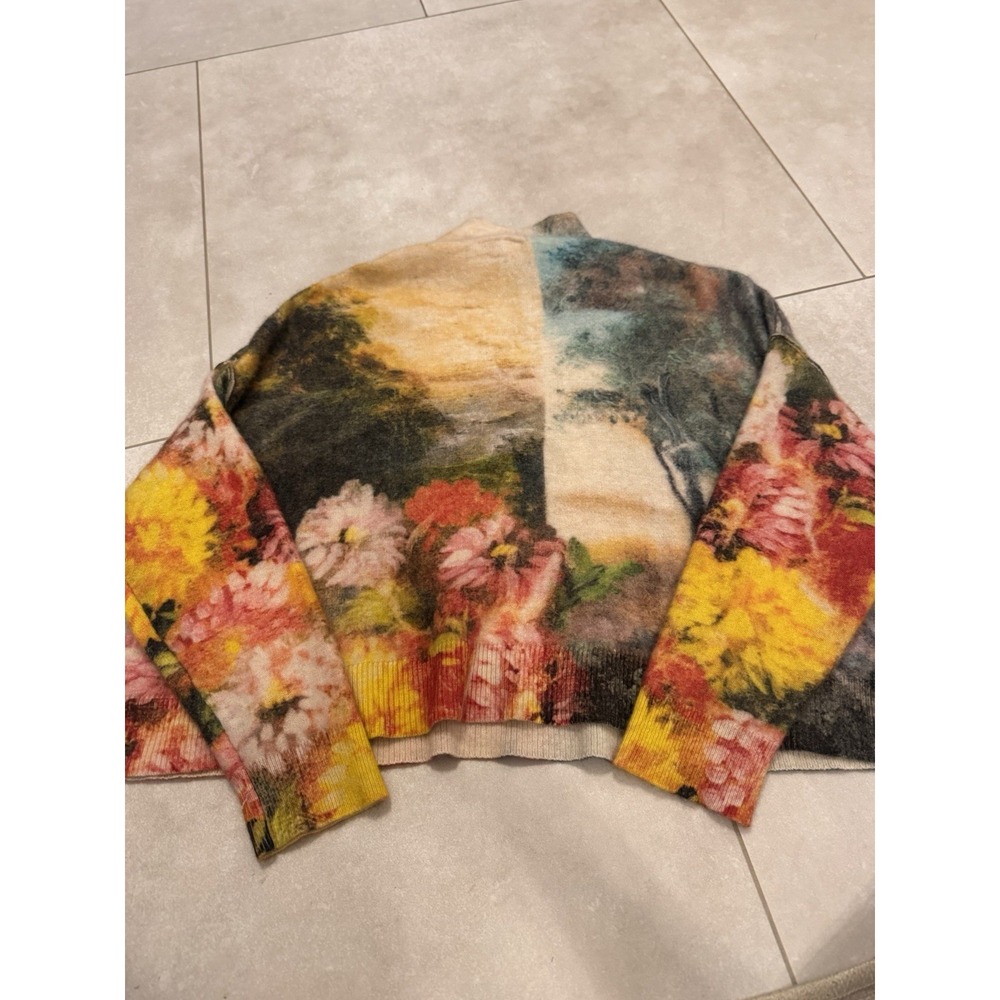 Pilcro Anthropologie Cashmere Alani Sweater Women's XS Floral Soft Pullover - Picture 8 of 9